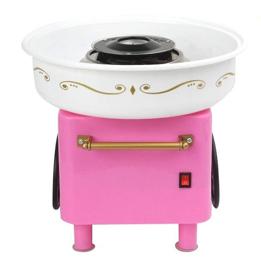 Retro Trolley Mini Cotton Candy Machine, Specification:Australian Regulations 220 V(Pink) by buy2fix