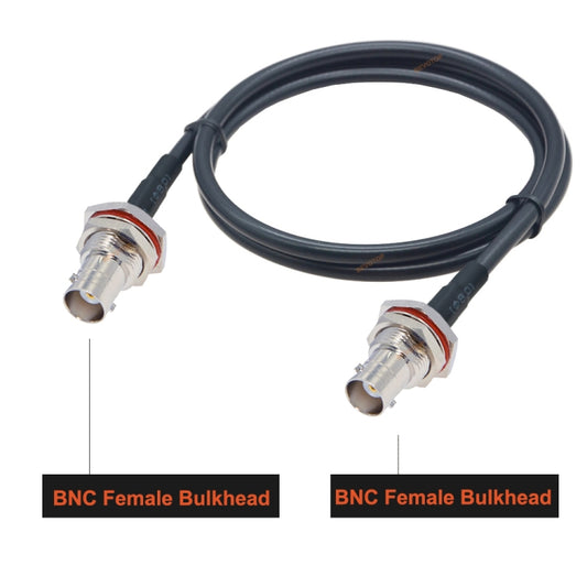 BNC Female To BNC Female RG58 Coaxial Adapter Cable, Cable Length:0.5m by buy2fix