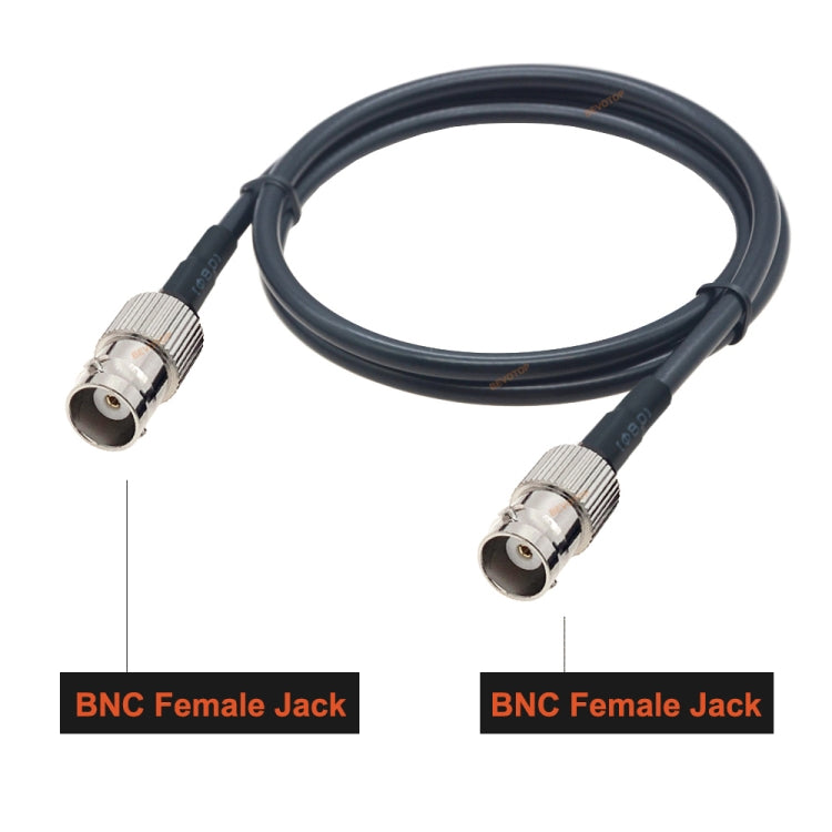 BNC Female To BNC Female RG58 Coaxial Adapter Cable, Cable Length:1m - Connectors by buy2fix | Online Shopping UK | buy2fix