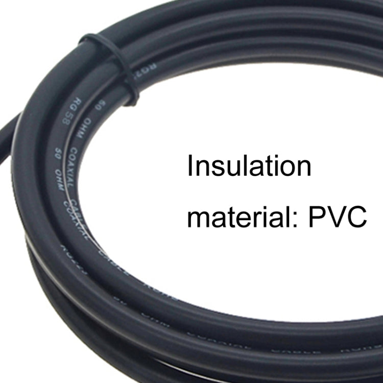 BNC Female With Waterproof Circle To BNC Male RG58 Coaxial Adapter Cable, Cable Length:1.5m - Connectors by buy2fix | Online Shopping UK | buy2fix