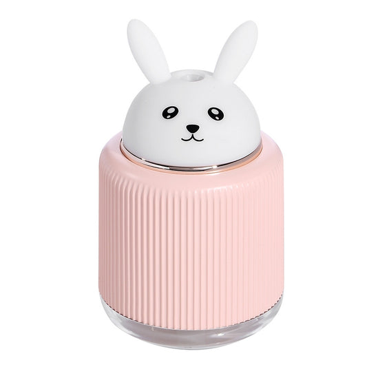 Light Pet Humidifier USB Night Light Home Bedside Lamp Sleep Mute Energy-saving Lamp(Pink Rabbit) by buy2fix