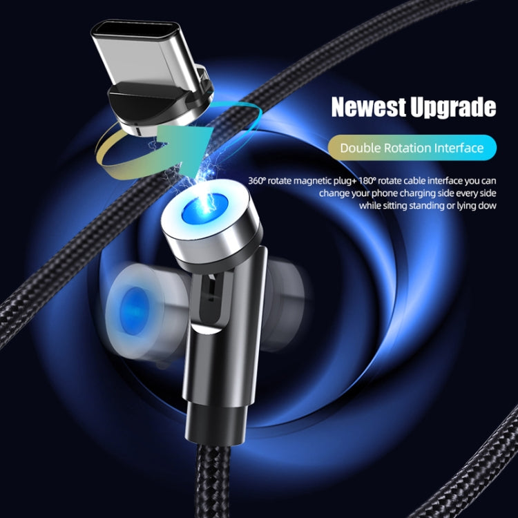 CC56 Micro USB Magnetic Interface Dust Plug Rotating Data Charging Cable, Cbale Length: 2m(Silver) by buy2fix