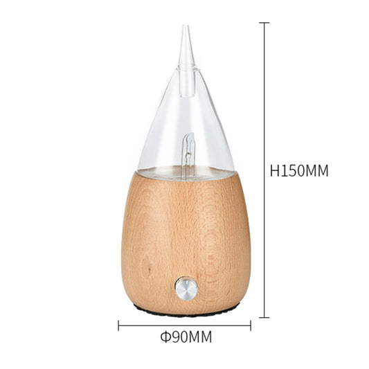Waterless Diffuser Essential Oil Spray Wood Glass Aromatherapy Air Humidifier, Plug Type:EU Plug(Light Wood Grain) by buy2fix