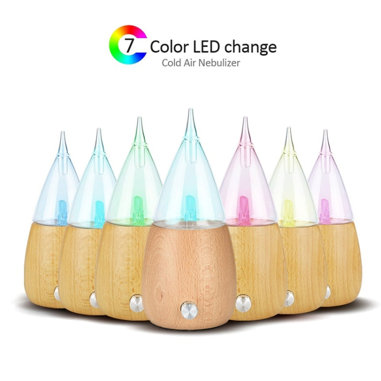 Waterless Diffuser Essential Oil Spray Wood Glass Aromatherapy Air Humidifier, Plug Type:EU Plug(Light Wood Grain) - Home & Garden by buy2fix | Online Shopping UK | buy2fix