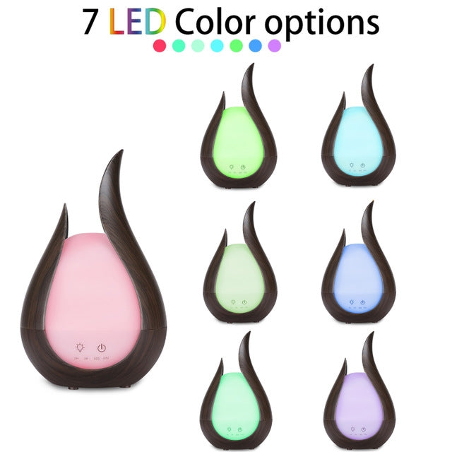 200ml Ultrasound Air Humidifier Aroma Essential Oil Diffuser 7 Colors LED Night Light Cool Mist Maker, Plug Type: EU Plug(Marble Base) - Home & Garden by buy2fix | Online Shopping UK | buy2fix