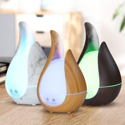 200ml Ultrasound Air Humidifier Aroma Essential Oil Diffuser 7 Colors LED Night Light Cool Mist Maker, Plug Type: UK  Plug(Light Wood Base) - Home & Garden by buy2fix | Online Shopping UK | buy2fix