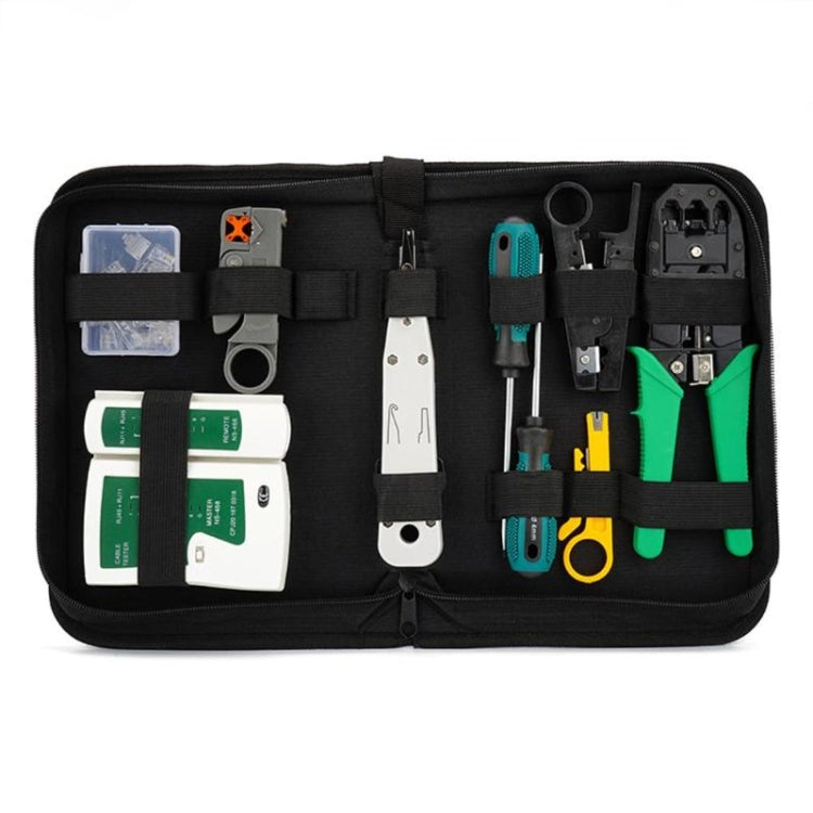 Three-purpose Network Cable Clamp Tester Hand Tool Set Home Network Repair Kit, Style:12 in 1 - Lan Cable and Tools by buy2fix | Online Shopping UK | buy2fix