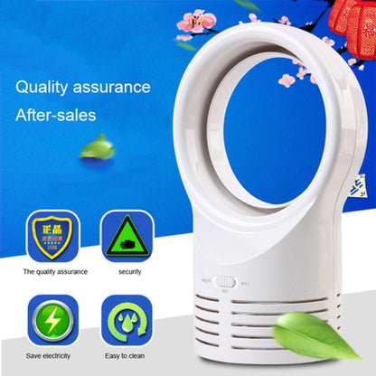 Bladeless Mini Fan Round Desktop Leafless Fan Air Cooling Fan Air Cooler, Style:US Plug(White) - Consumer Electronics by buy2fix | Online Shopping UK | buy2fix