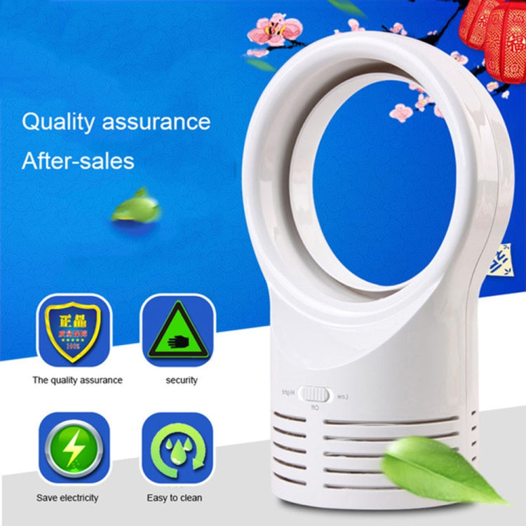 Bladeless Mini Fan Round Desktop Leafless Fan Air Cooling Fan Air Cooler, Style:EU Plug(Black) - Consumer Electronics by buy2fix | Online Shopping UK | buy2fix