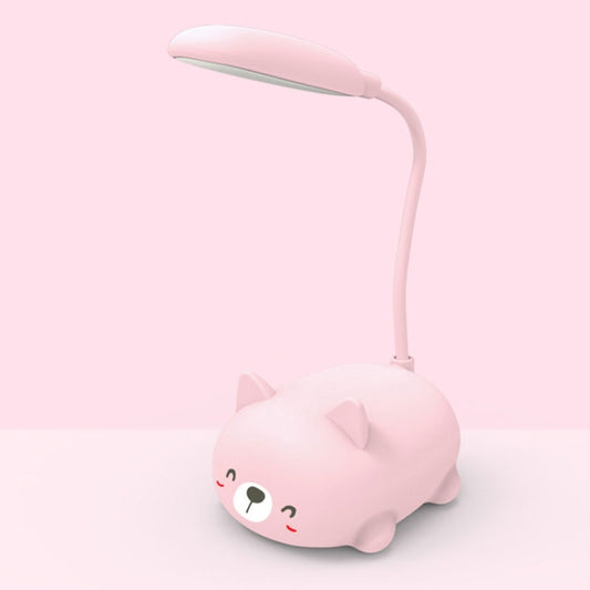 Cartoon Cat Design LED Eye Protection Reading Lamp USB Rechargeable Desk Lamp(Pink) by buy2fix