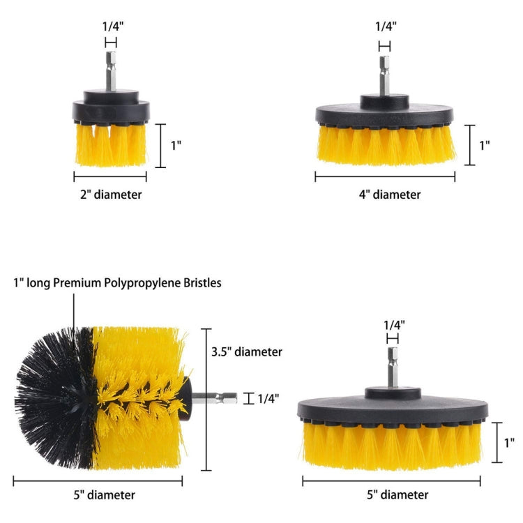 19 in 1 Household Nylon Hexagonal Electric Drill Brush Pads Scouring Sanding Disc Pad Kits - Sponges, Cloths & Brushes by buy2fix | Online Shopping UK | buy2fix