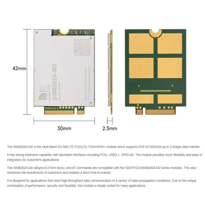 Waveshare SIM8262A-M2 SIMCom Original 5G Module, Interface M.2 - Consumer Electronics by Waveshare | Online Shopping UK | buy2fix