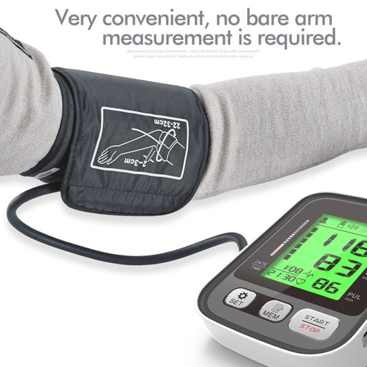 JZ-256A Tri-Color Backlight Automatic Upper Arm Sphygmomanometer Home Electronic Sphygmomanometer, Size:22-32cm(No Voice Broadcast) by buy2fix