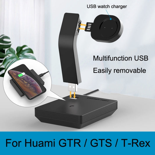 For Huami GTR / GTS / T-Rex Watch Earphone Phone Wireless Charger by buy2fix