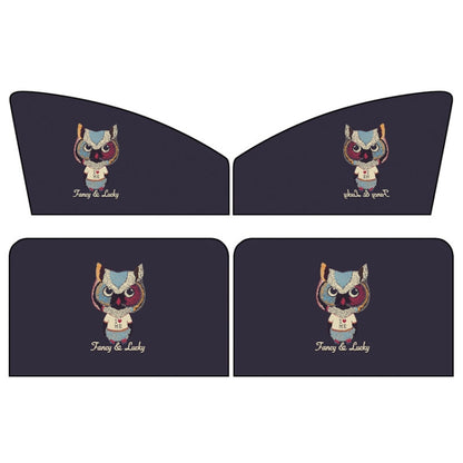 4 PCS / Set Car Window Magnet Sunshade Curtain Heat Insulation Sun Block(Catman) - In Car by buy2fix | Online Shopping UK | buy2fix