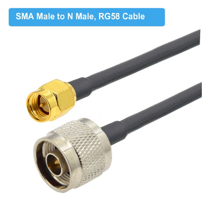 SMA Male to N Male RG58 Coaxial Adapter Cable, Cable Length:3m - Connectors by buy2fix | Online Shopping UK | buy2fix