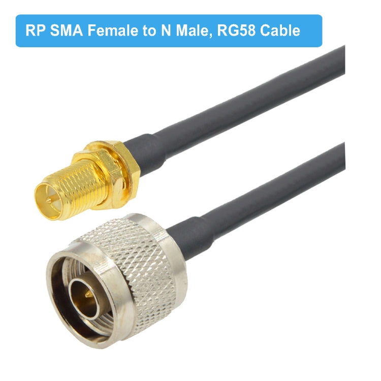 RP-SMA Female To N Male RG58 Coaxial Adapter Cable, Cable Length:3m - Connectors by buy2fix | Online Shopping UK | buy2fix