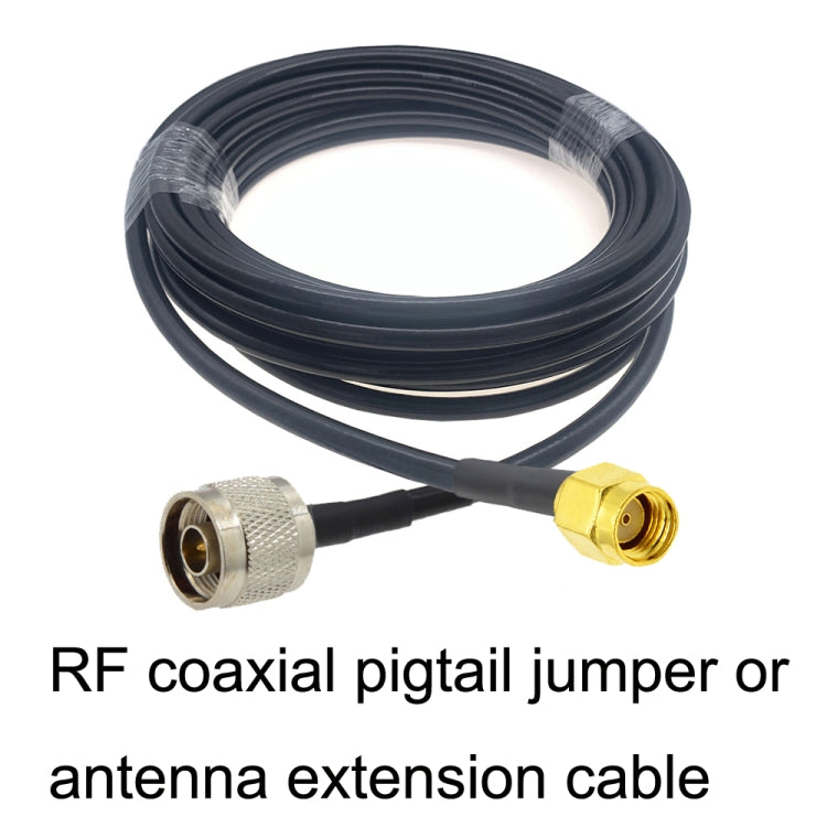 RP-SMA Male to N Male RG58 Coaxial Adapter Cable, Cable Length:5m by buy2fix