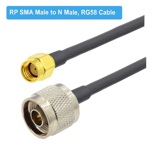 RP-SMA Male to N Male RG58 Coaxial Adapter Cable, Cable Length:10m by buy2fix