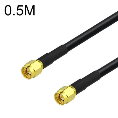 SMA Male To SMA Male RG58 Coaxial Adapter Cable, Cable Length:0.5m - Connectors by buy2fix | Online Shopping UK | buy2fix