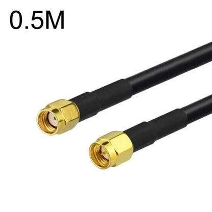 SMA Male To RP-SMA Male RG58 Coaxial Adapter Cable, Cable Length:0.5m - Connectors by buy2fix | Online Shopping UK | buy2fix