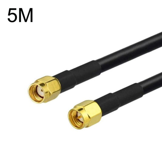 SMA Male To RP-SMA Male RG58 Coaxial Adapter Cable, Cable Length:5m - Connectors by buy2fix | Online Shopping UK | buy2fix