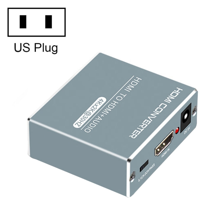 FJGEAR FJ-HDV01 HDMI HD 4K 30HZ Fiber Audio Separator, Plug Type:US Plug - Splitter by FJGEAR | Online Shopping UK | buy2fix