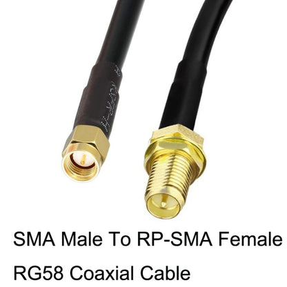 SMA Male To RP-SMA Female RG58 Coaxial Adapter Cable, Cable Length:3m - Connectors by buy2fix | Online Shopping UK | buy2fix