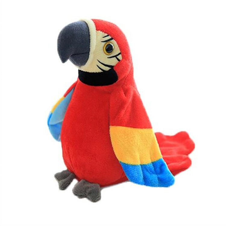 Plush Toy Parrots Recording Talking Parrots Will Twist the Fan Wings Children Toys, Size:Height 18cm(Red) - Toys & Hobbies by buy2fix | Online Shopping UK | buy2fix