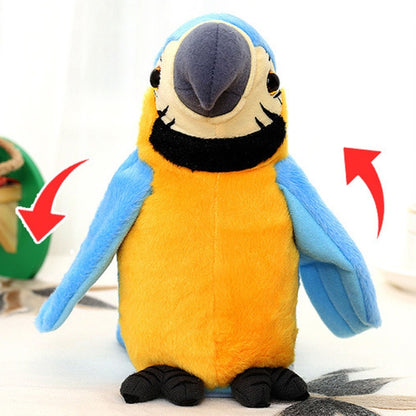 Plush Toy Parrots Recording Talking Parrots Will Twist the Fan Wings Children Toys, Size:Height 18cm(Green) - Toys & Hobbies by buy2fix | Online Shopping UK | buy2fix