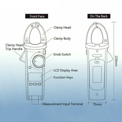 UNI-T UT213C Digital Clamp Meter AC DC Voltage Detector - Consumer Electronics by UNI-T | Online Shopping UK | buy2fix