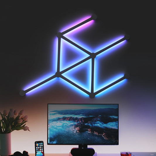 JSK-P22 Smart RGB Mosaic Light Rhythm Light Support Amazon Alexa / Google Assistant /DuerOS US Plug(Black) by buy2fix