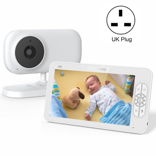 SM70 7-inch 720 x 1080P Wireless Baby Monitor Camera Temperature Monitor 2 Way Audio UK Plug - Security by buy2fix | Online Shopping UK | buy2fix