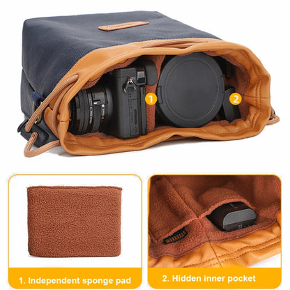 S.C.COTTON Camera Lens Protection Bag Liner Bag Waterproof Camera Storage Bag, Size: M(Gray) - Camera Accessories by S.C.COTTON | Online Shopping UK | buy2fix