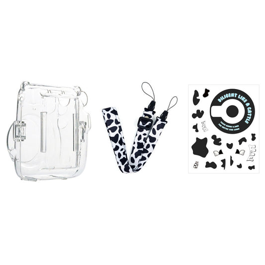 For Fujifilm Instax Mini 11 5sets Storage Case + Shoulder Strap + Sticker 3 In 1 Set(Set 7) by buy2fix