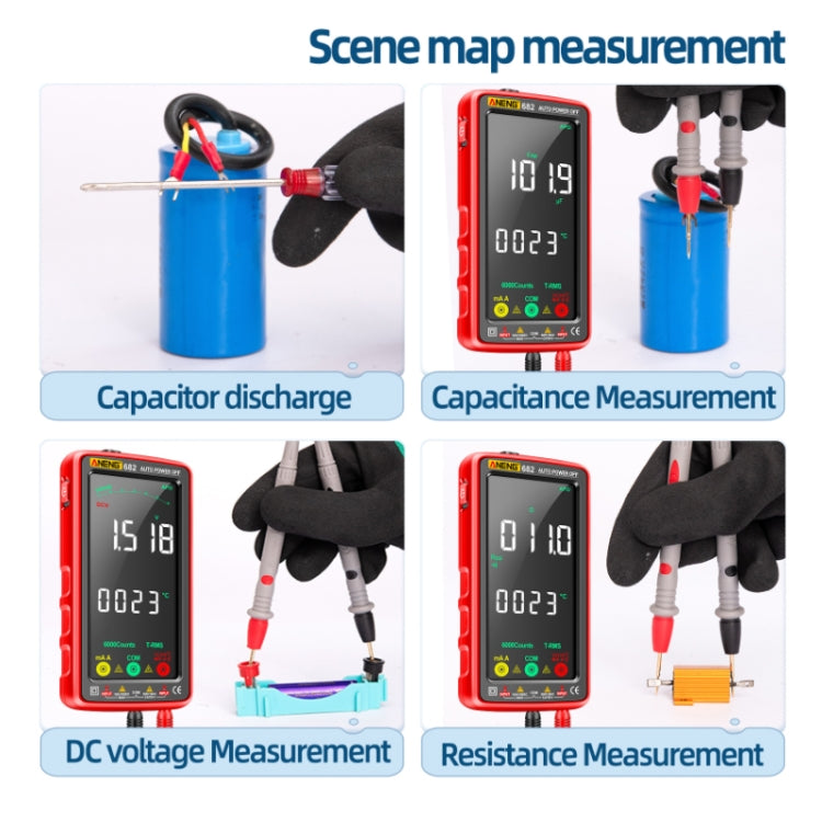 ANENG 682 Smart VA Reverse Display Automatic Range Rechargeable Multimeter(Black) - Digital Multimeter by ANENG | Online Shopping UK | buy2fix