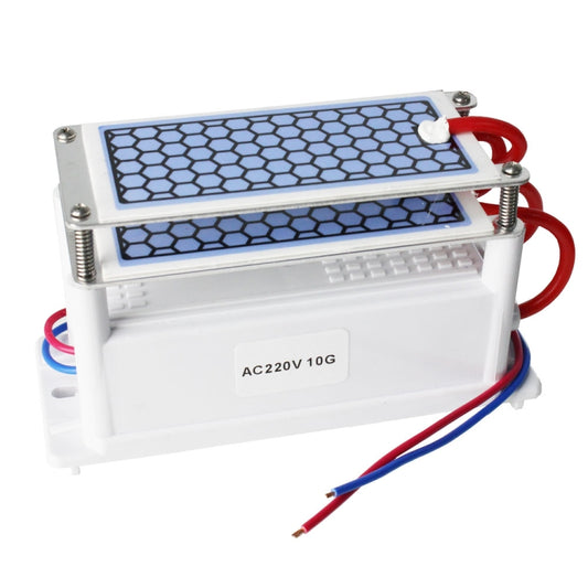Portable Ceramic Ozone Generator Two Sheets Air Purifier Sterilizing Active Oxygen Purifier(220V 10G) by buy2fix