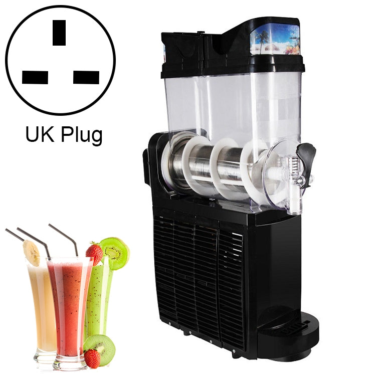 Single Cylinder Snow Melting Machine Large Capacity Smoothie Machine Milk Tea Shop Desktop Slush Fruit Juice Machine, Plug Standard:UK Plug(Black) - Home & Garden by buy2fix | Online Shopping UK | buy2fix