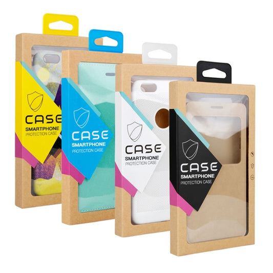 50 PCS Kraft Paper Phone Case Leather Case Packaging Box, Size:   L 5.8-6.7 Inch(Blue) -  by buy2fix | Online Shopping UK | buy2fix