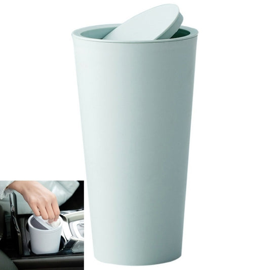 Desktop Plastic Rocker Cover Car Storage Round Barrel Car Tissue Trash Can(Green) by buy2fix
