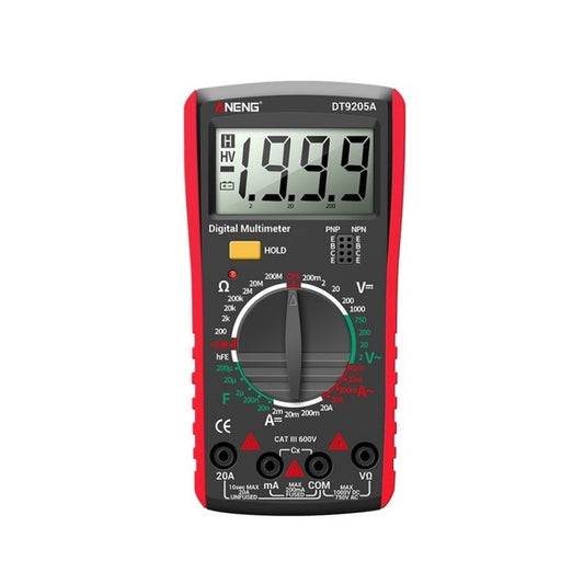 ANENG Automatic High-Precision Intelligent Digital Multimeter, Model:DT9205A HOLD Key(Red) by ANENG
