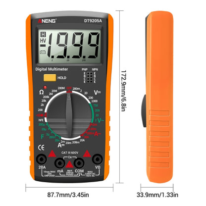 ANENG Automatic High-Precision Intelligent Digital Multimeter, Model:DT9205A HOLD Key(Red) - Consumer Electronics by ANENG | Online Shopping UK | buy2fix