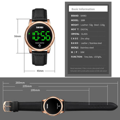 SKMEI 1684 Versatile Sports Steel Belt Men Electronic Watch, Colour:Black - Alloy Watches by buy2fix | Online Shopping UK | buy2fix
