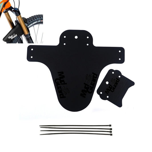 Foldable And Easily Removable Bicycle Fenders Ultra-light Bicycle Equipment Front Fork And Rear End Installation(Black) by buy2fix