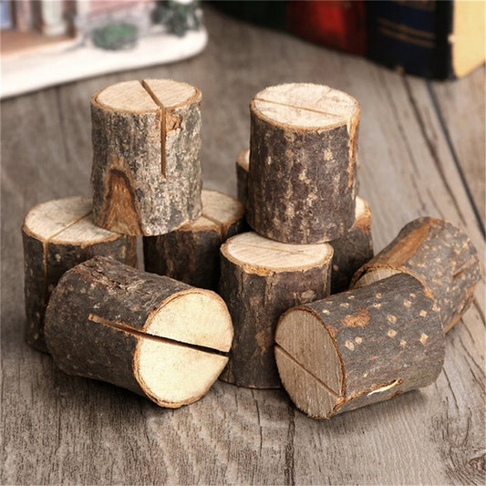 10 PCS Log Stump Note Holder Photo Clip Creative Home DIY Decorative Ornaments Shooting Props - Camera Accessories by buy2fix | Online Shopping UK | buy2fix