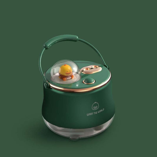 F08 Wireless Water Replenishing Double Spray Humidifier LED Night Light Humidifier(Green) by buy2fix