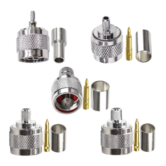 10pcs NJ-4 For LMR240 N Type Plug Connector Low Loss RF Coaxial Connector by buy2fix