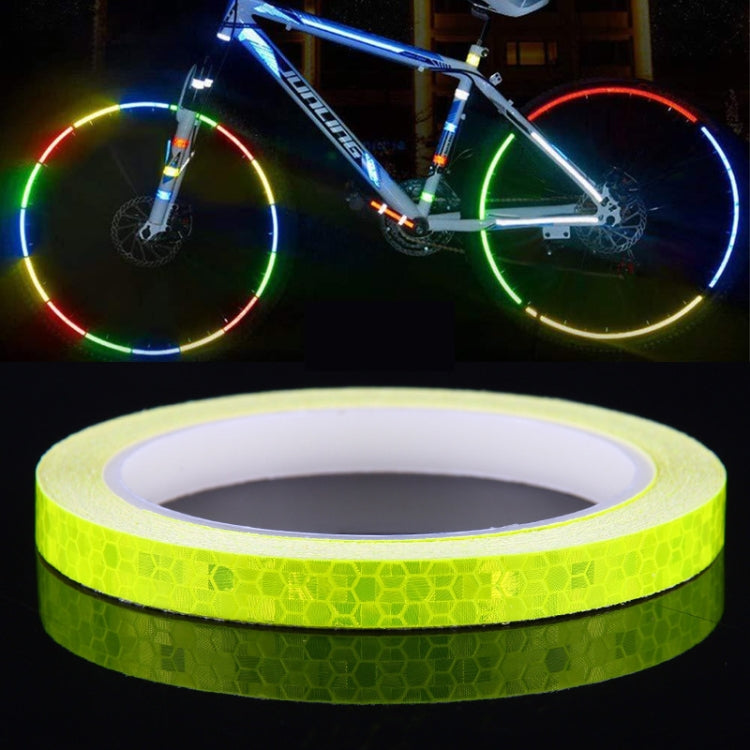 10 Rolls Bicycle Mountain Bike Motorcycle Sticker Car Contour Reflective Sticker Night Riding Reflective Sticker 1 x 800cm(Yellow) - Decorative Accessories by buy2fix | Online Shopping UK | buy2fix