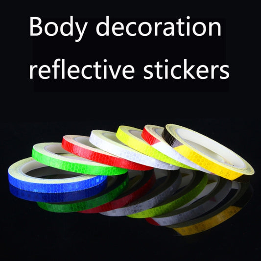 3 Rolls Bicycle Mountain Bike Motorcycle Sticker Car Contour Reflective Sticker Night Riding Reflective Sticker 1 x 800cm(Yellow) by buy2fix