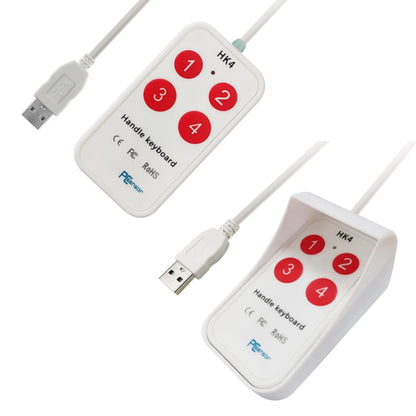 HK-4 4 Keys Custom PS Shortcut Keys Medical USB Keypad, Cable Length: 2m, Style:Without Anti-skid Stand by buy2fix